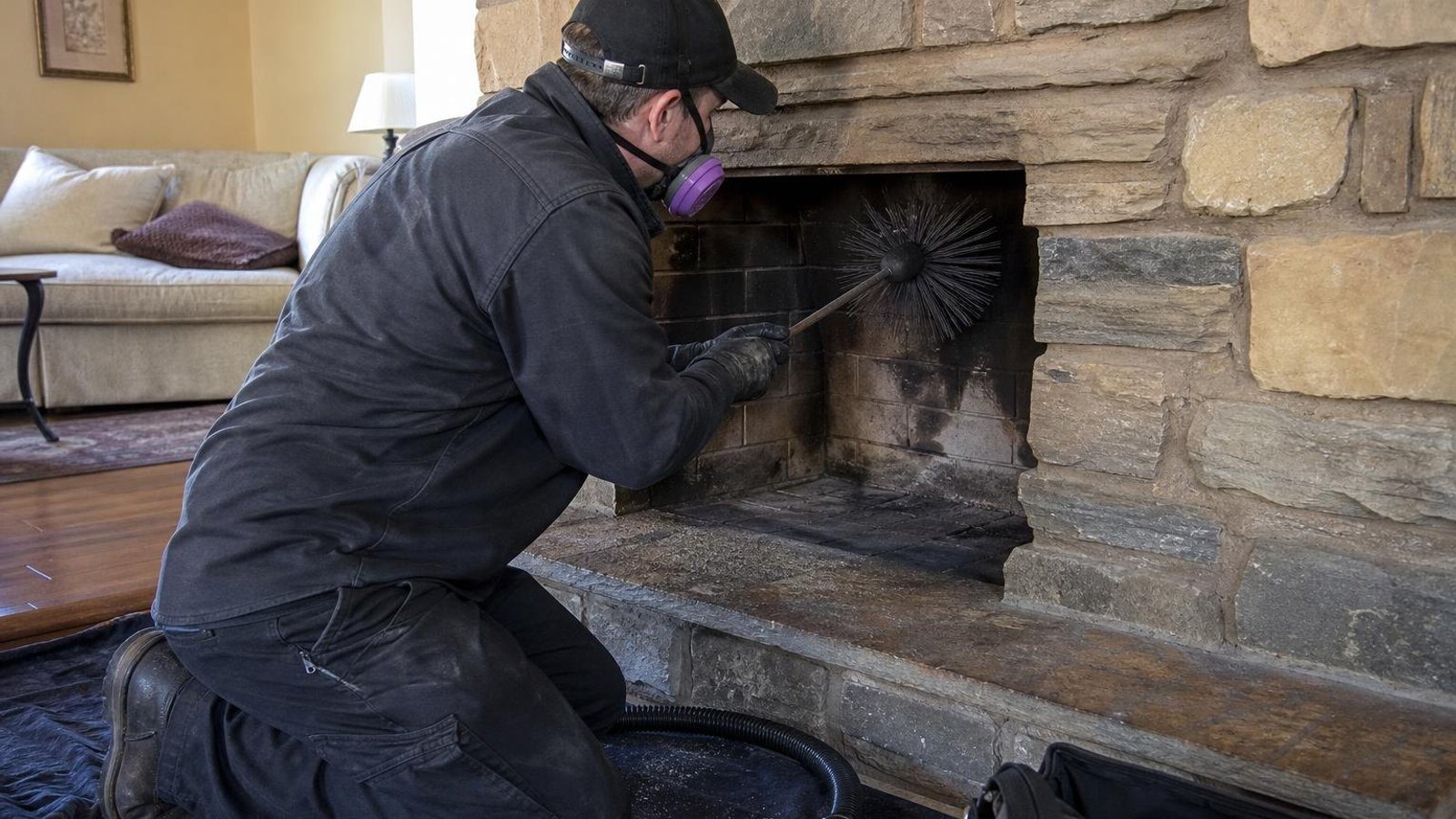 Practical chimney sweep & inspection in Crafton